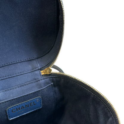 Used CHANEL Denim Bucket bag Cross body bag Denim blue