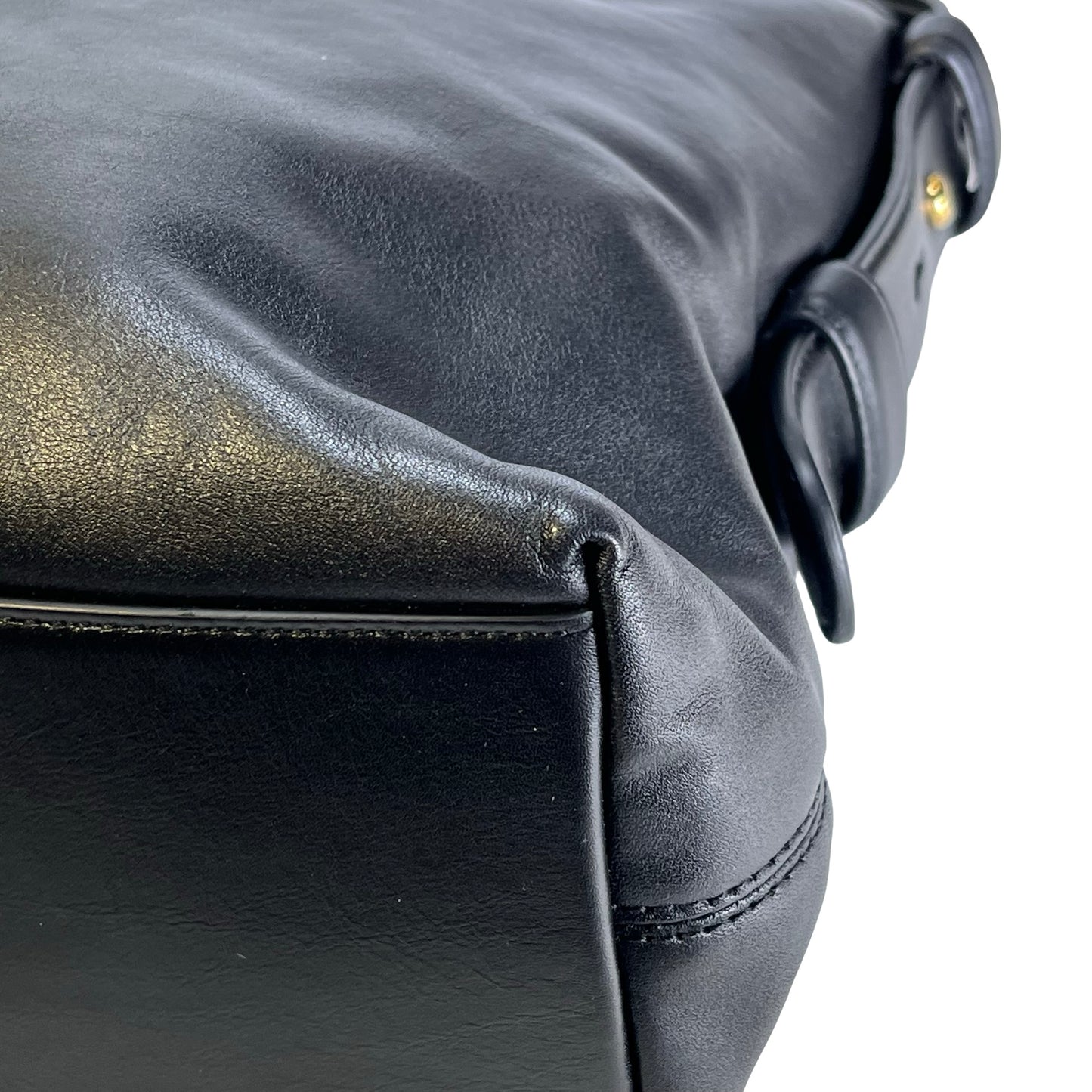 Used GUCCI Solid Medium Shoulder Shoulder Bag Black GHW