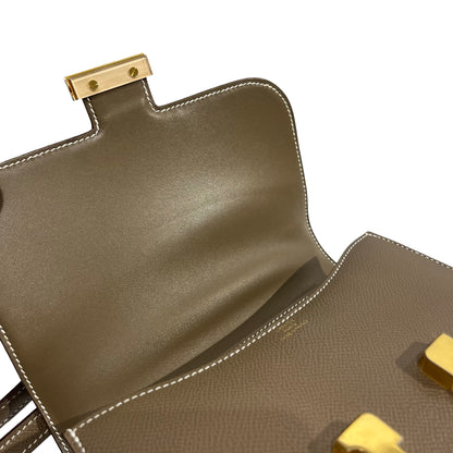 Used HERMES Epsom Constance Cross body bag Etoupe