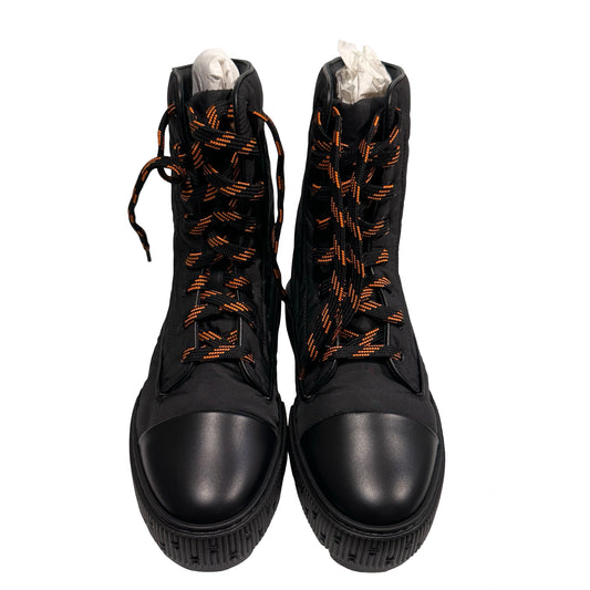 New Hermès Calfskin Leather Parachute Boots Black