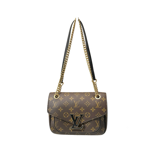 Used LOUIS VUITTON Monogram PASSY NM MNG Shoulder Bag Brown GHW