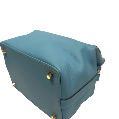 Used Hermès Swift leather Toolbox 20 Handbag P3 Bleu Du Nord PHW