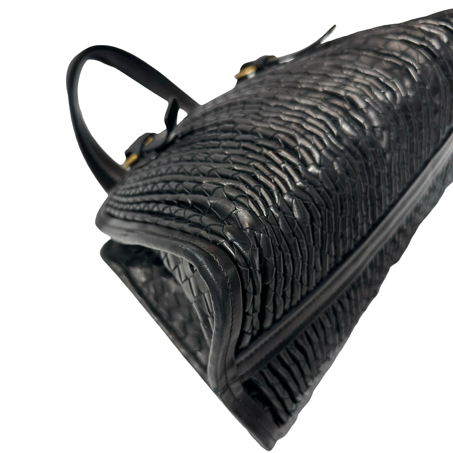 Used Bottega Veneta Shoulder Bag Black GHW