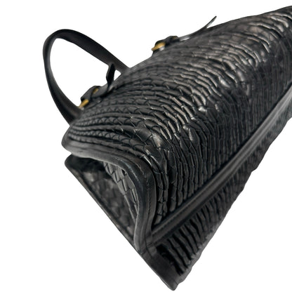 Used Bottega Veneta Shoulder Bag Black GHW