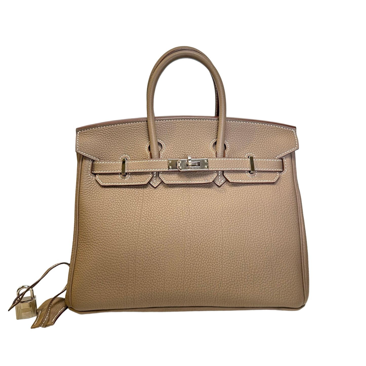 Used HERMES Birkin 25 Handbag Etoupe PHW
