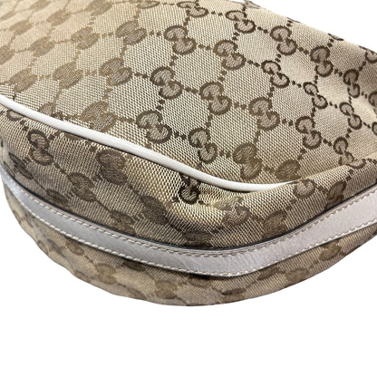 Used GUCCI Monogram Hobo Bag Beige Brown