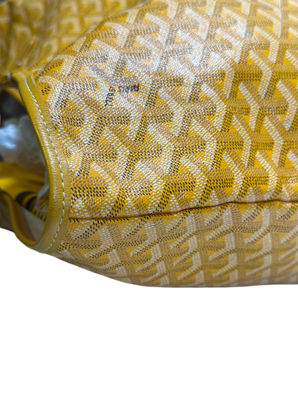 Used GOYARD Goyardine Canvas Saint Louis Tote Bag Yellow