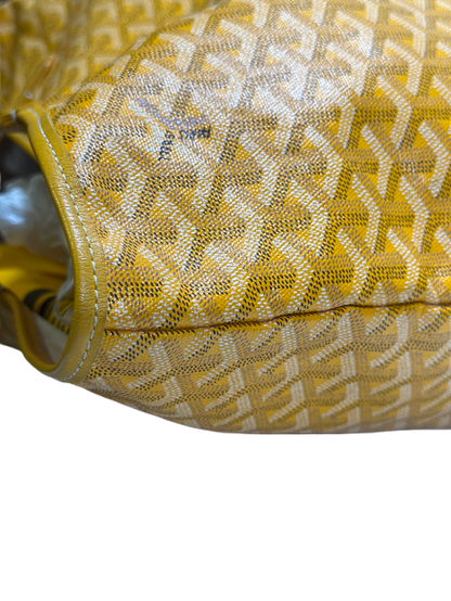 Used GOYARD Goyardine Canvas Saint Louis Tote Bag Yellow