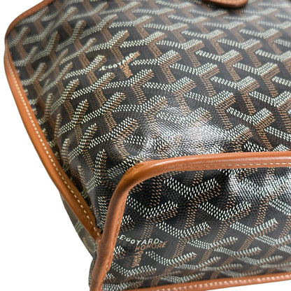 Used GOYARD Goyardine Canvas Artois Tote Bag Black Brown