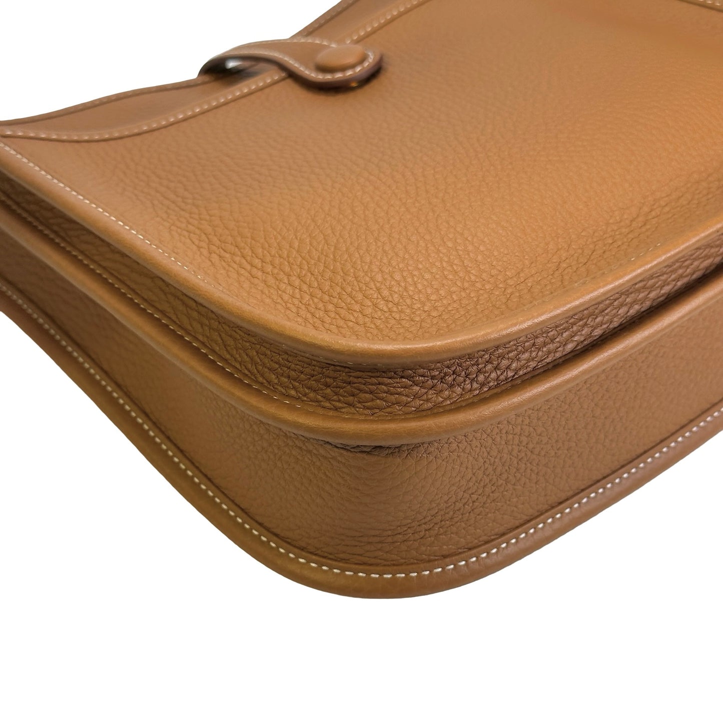 Used HERMES Clemence Evelyne Shoulder Bag Gold