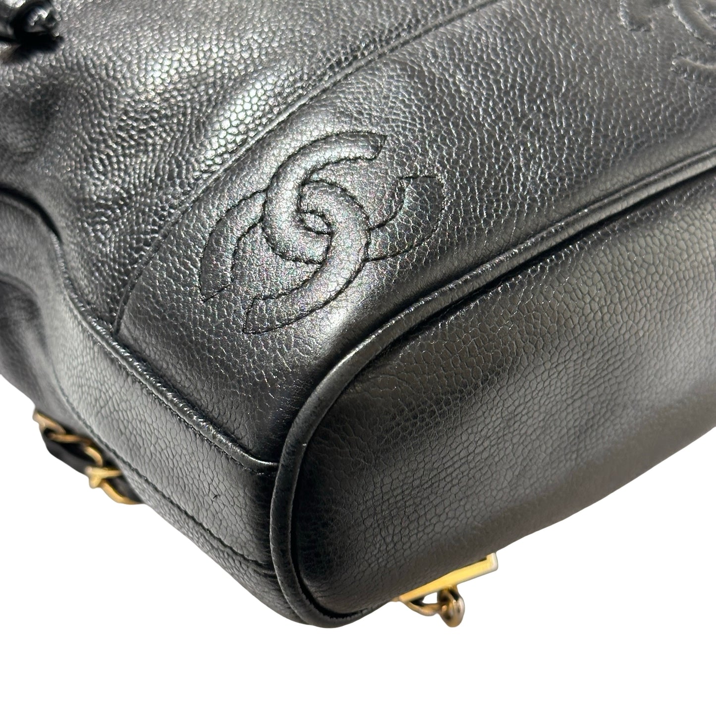 Used CHANEL Backpack Black GHW