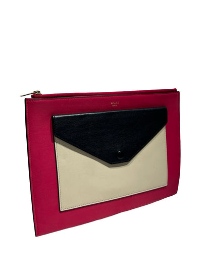 Used CÉLINE Clutch Clutch White Pink Black