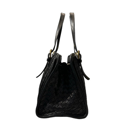 Used Bottega Veneta Shoulder Bag Black GHW
