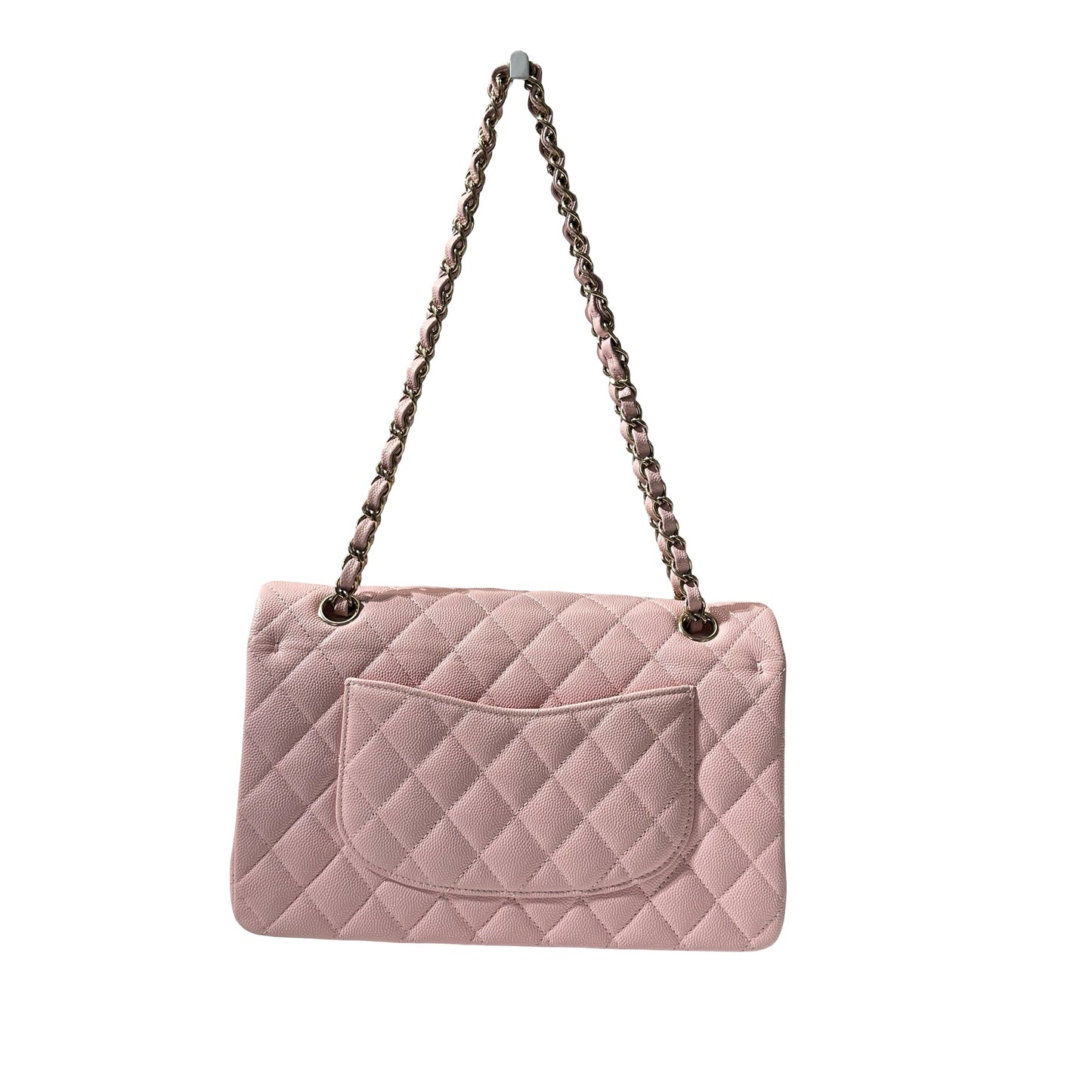 Used Chanel CF 25 Chain Shoulder Bag Light Pink GHW