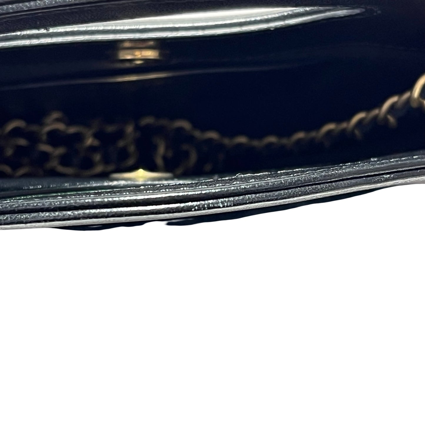 Used CHANEL Suede Lambskin Leather 31 Nano Handbag Black GHW