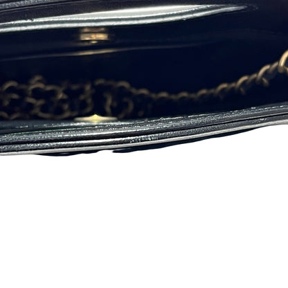 Used CHANEL Suede Lambskin Leather 31 Nano Handbag Black GHW