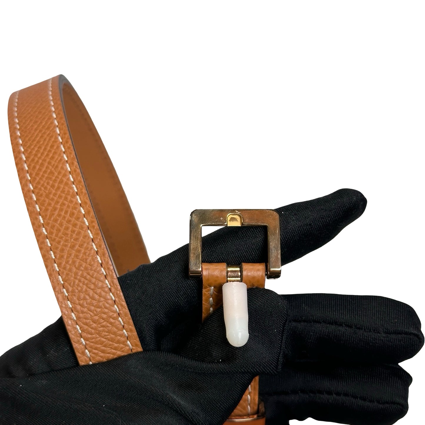 Used HERMES Epsom leather Pop H 15 belt Belt Brown GHW