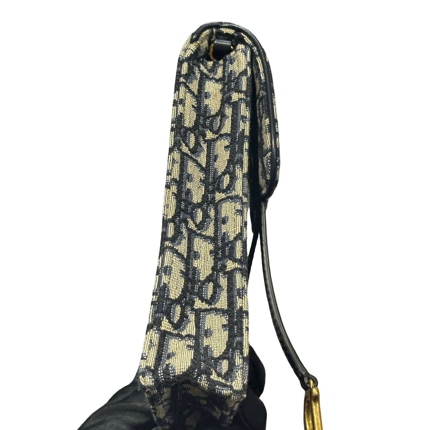 Used DIOR Canvas PHONE Cross Body Bag Navy Blue