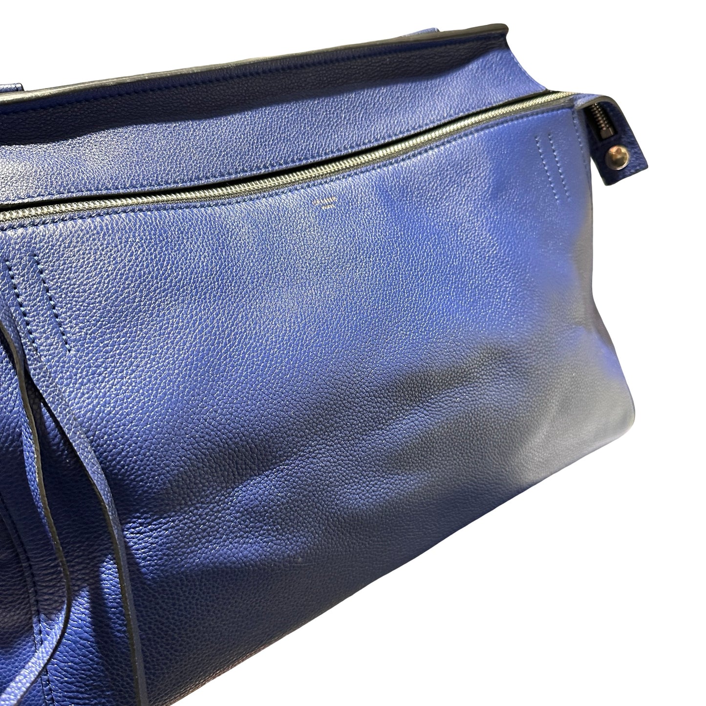 Used CÉLINE Edge Handbag Navy Blue PHW
