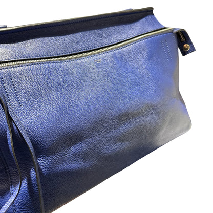 Used CÉLINE Edge Handbag Navy Blue PHW