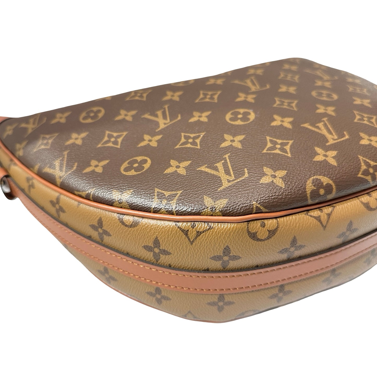 Used Louis Vuitton Monogram Canvas Loop Hobo Bag Brown GHW