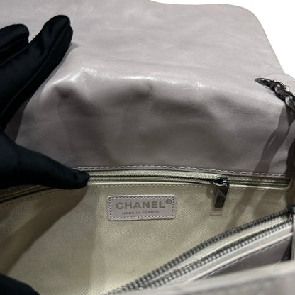 Used CHANEL Flap Chain Shoulder Bag Grey
