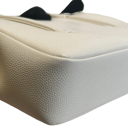 Brand New CHANEL Caviar Mini Preppy Coco Shoulder Bag White Gold