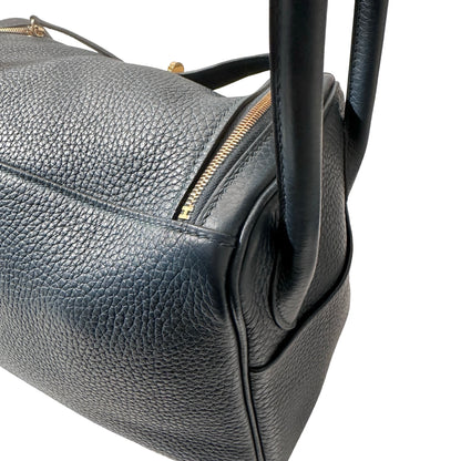 Used Hermès Caviar skin Lindy 26 Shoulder Bag Dark green GHW