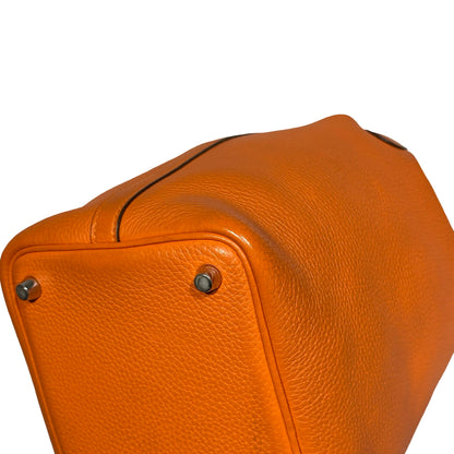 Used HERMÈS TC Picotin 18 Handbag Orange (93) PHW