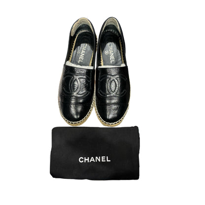 Used CHANEL Leather Shoes Shoes Black