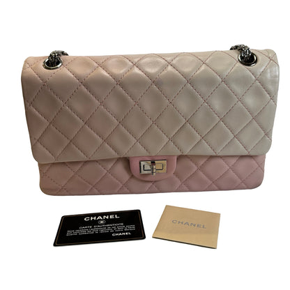 Used CHANEL Quilted 2.55 Reissue Shoulder Bag Pink Cream Ombre