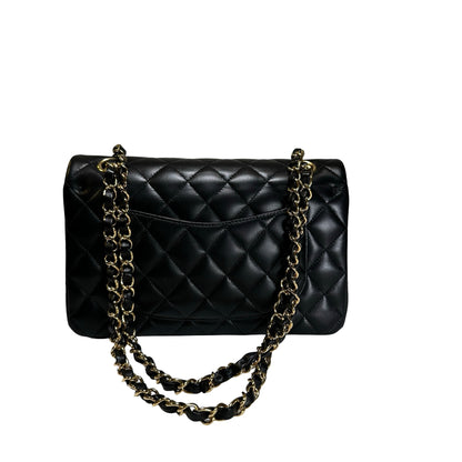 Brand New CHANEL Quilted Lambskin Classic Flap Chain Shoulder Bag Black GHW