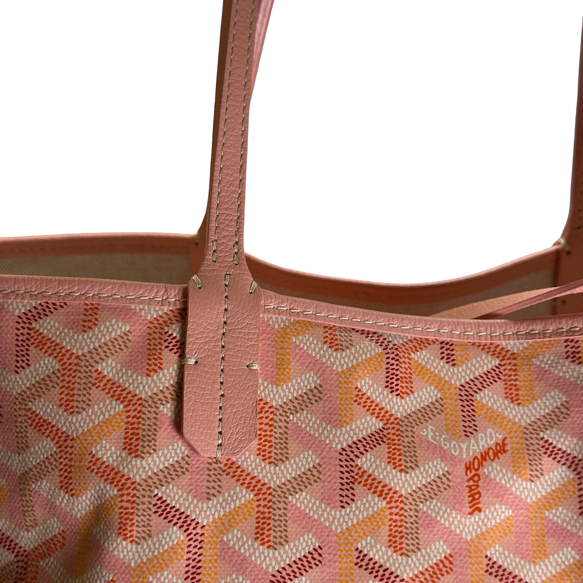 Used GOYARD Goyardine Saint Louis Tote Bag Pink