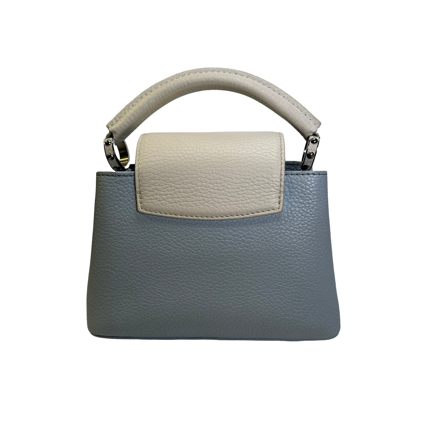Used LOUIS VUITTON Leather Capucines Handbag Blue