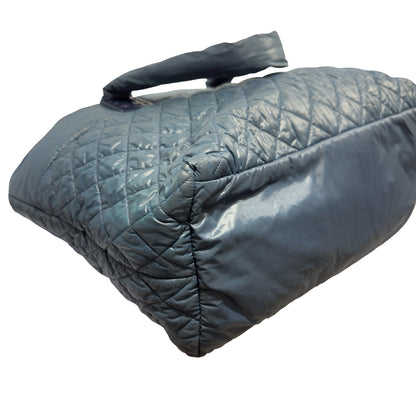 Used CHANEL Quilted Cocoon Tote Bag Navy