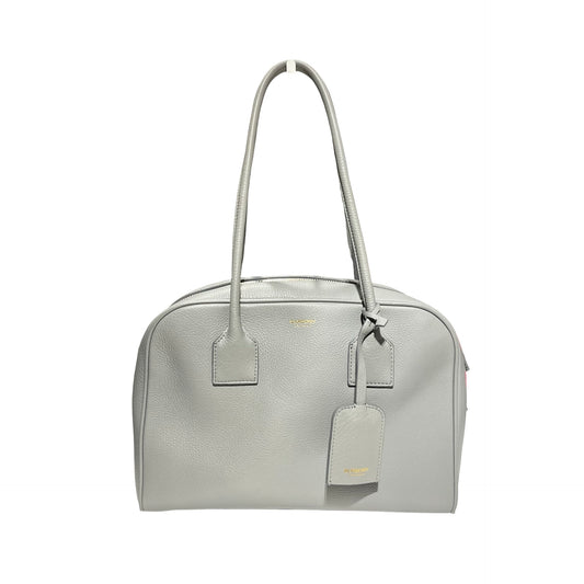 Used BURBERRY Tote Bag Grey GHW