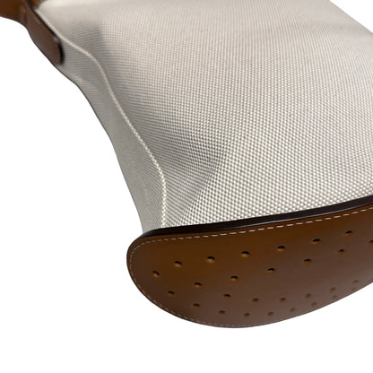 Used DELVAUX Canvas Pin Shoulder Bag Brown