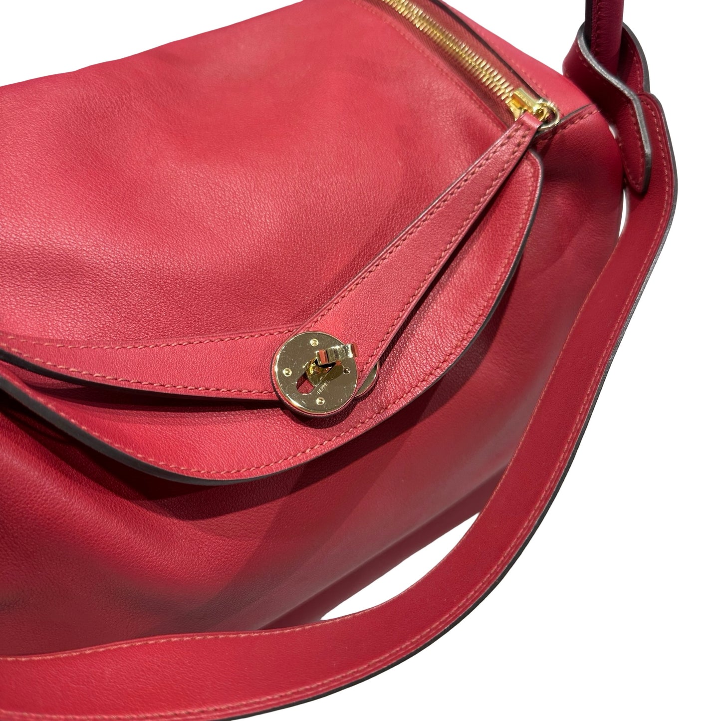 Used HERMÈS Lindy 30 Two Way Shoulder Bag Red Orange (93) GHW