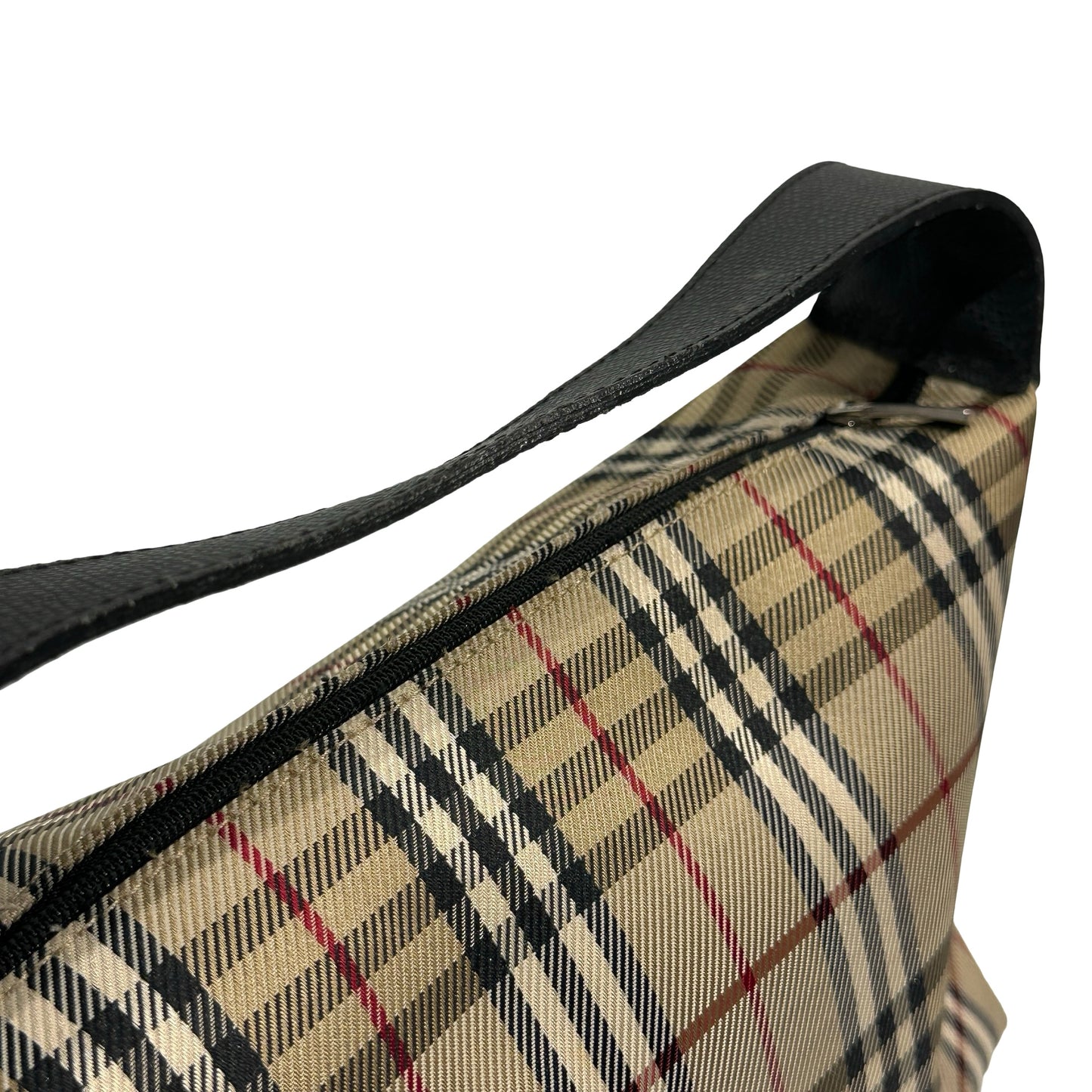 Used BURBERRY Nova Check Nova Check Shoulder Bag Beige Black Red
