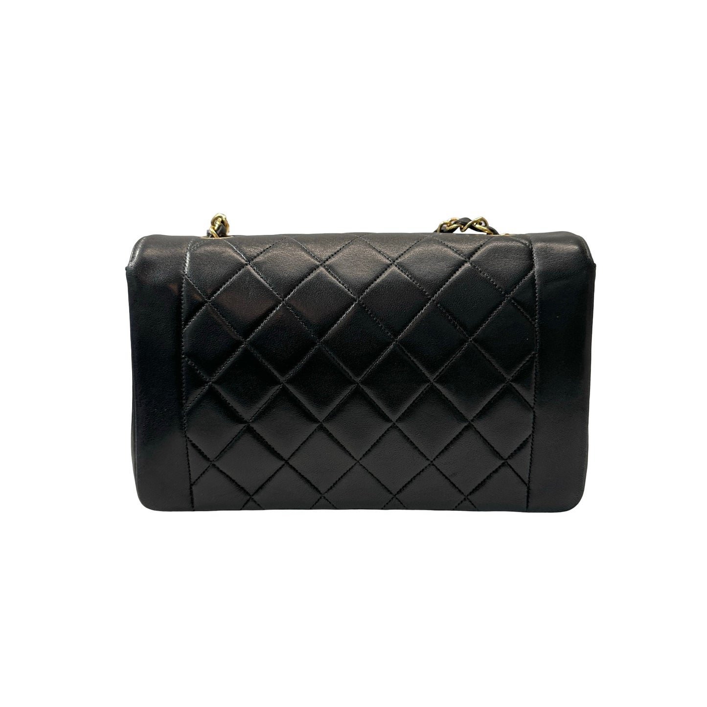 Used CHANEL DIANA Shoulder Bag Black GHW