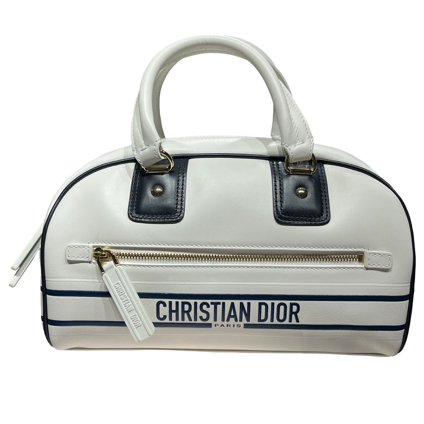 Used DIOR Vibe Small Bowling Bag Black White