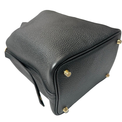 Unused HERMÈS Picotin 18 Handbag Black GHW