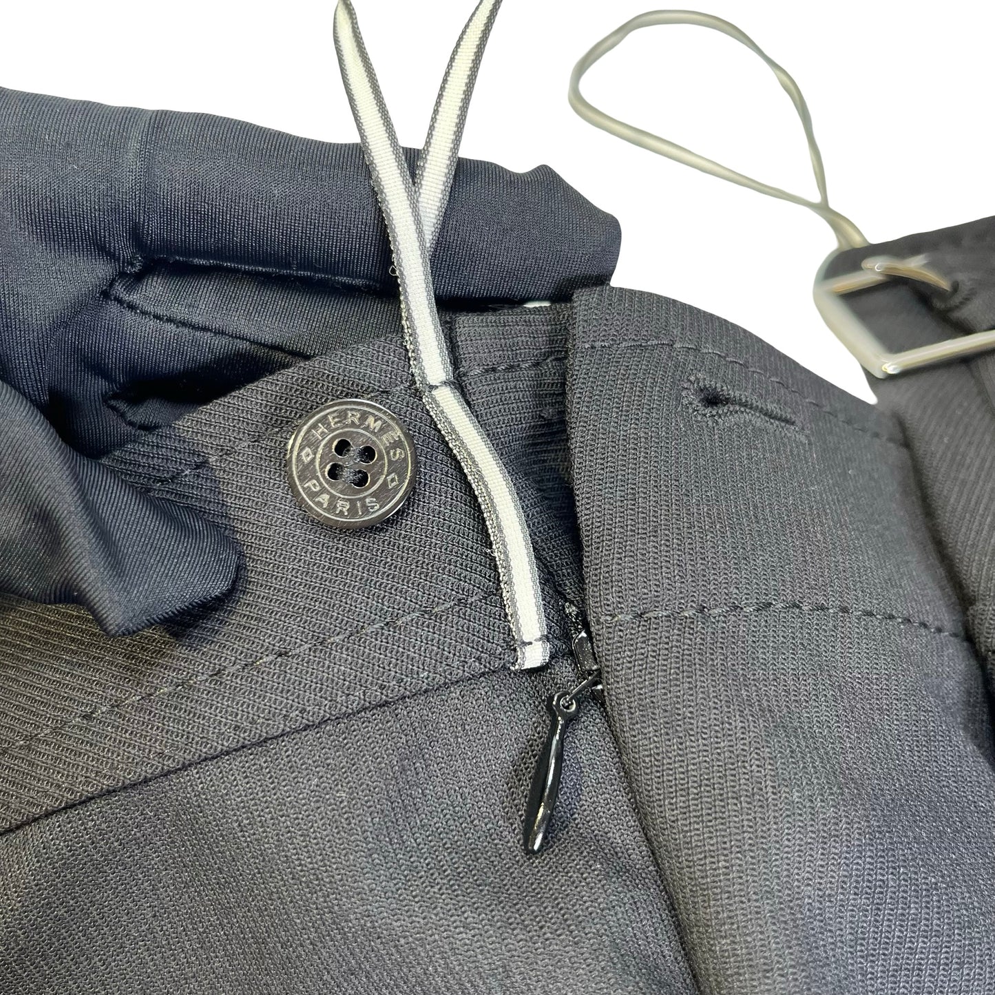 HERMES Virgin Wool Pants Black