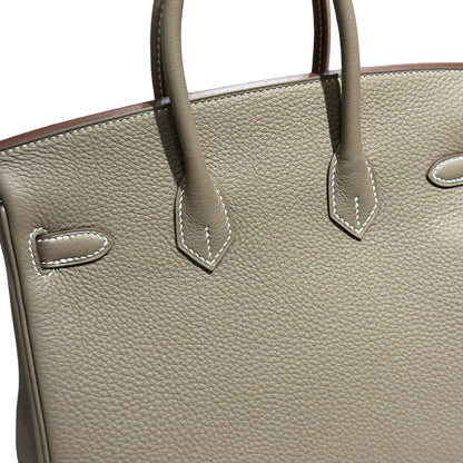 Brand New HERMES Togo Birkin Handbag Etoupe