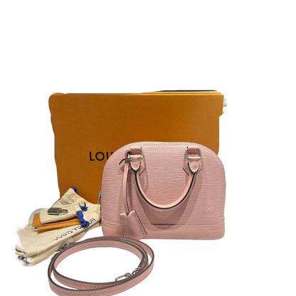 Used LOUIS VUITTON Epi Leather Alma BB Two Way Shoulder Bag Pink GHW