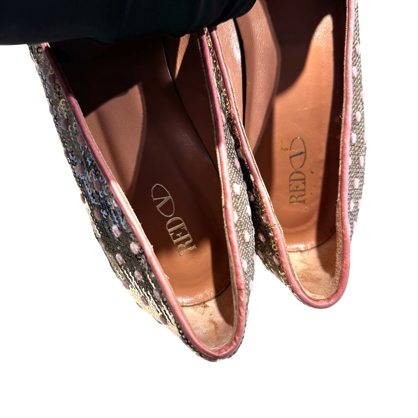 Used Valentino Heels Heels Silver Gray Pink