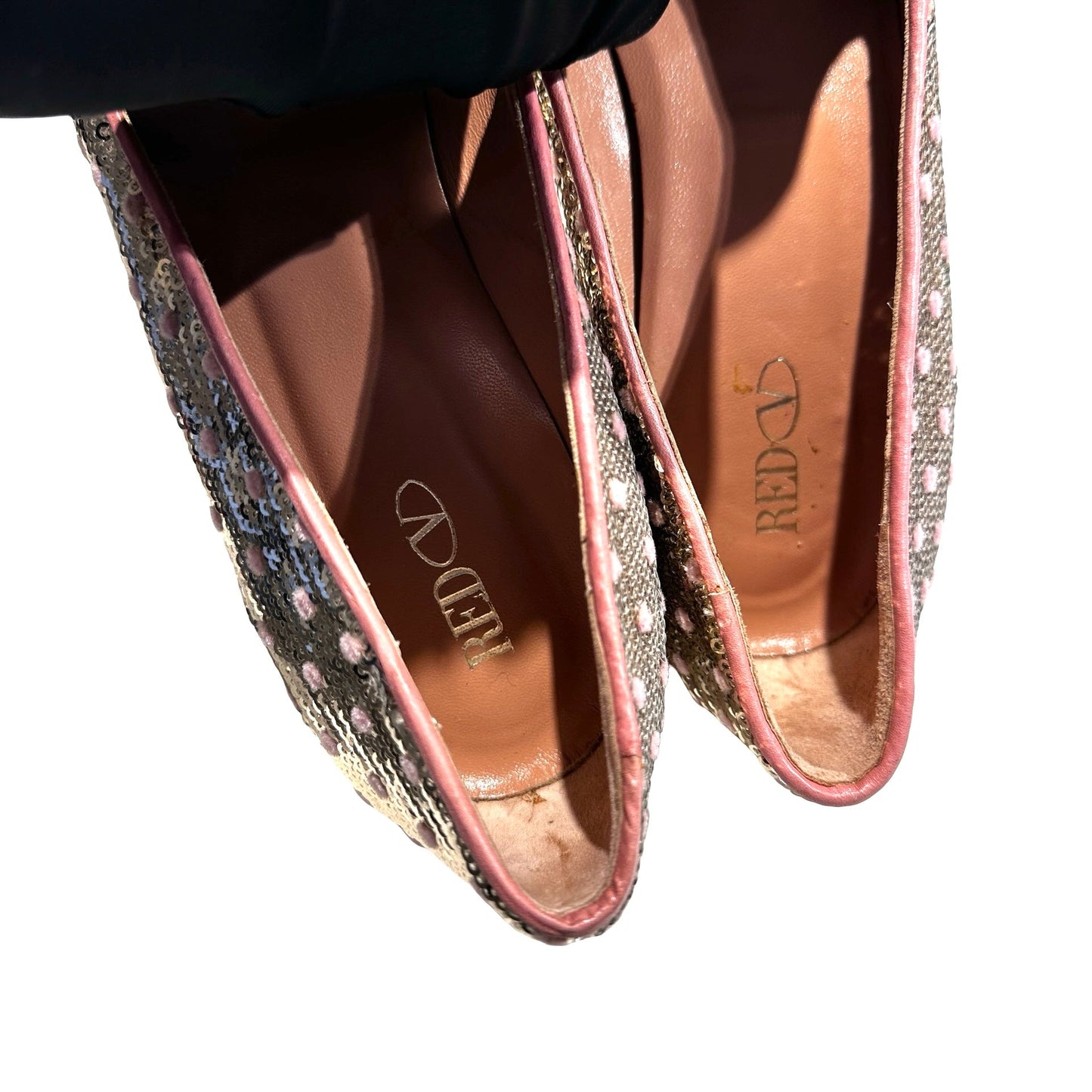Used Valentino Heels Heels Silver Gray Pink