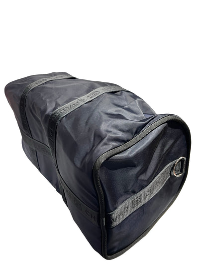 Used CHANEL Nylon Tote Bag Holdall Navy Blue Black PHW