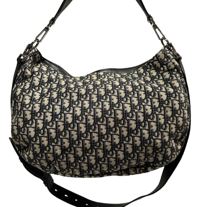 Used DIOR Canvas Oblique Saddle Messenger Bag GHW