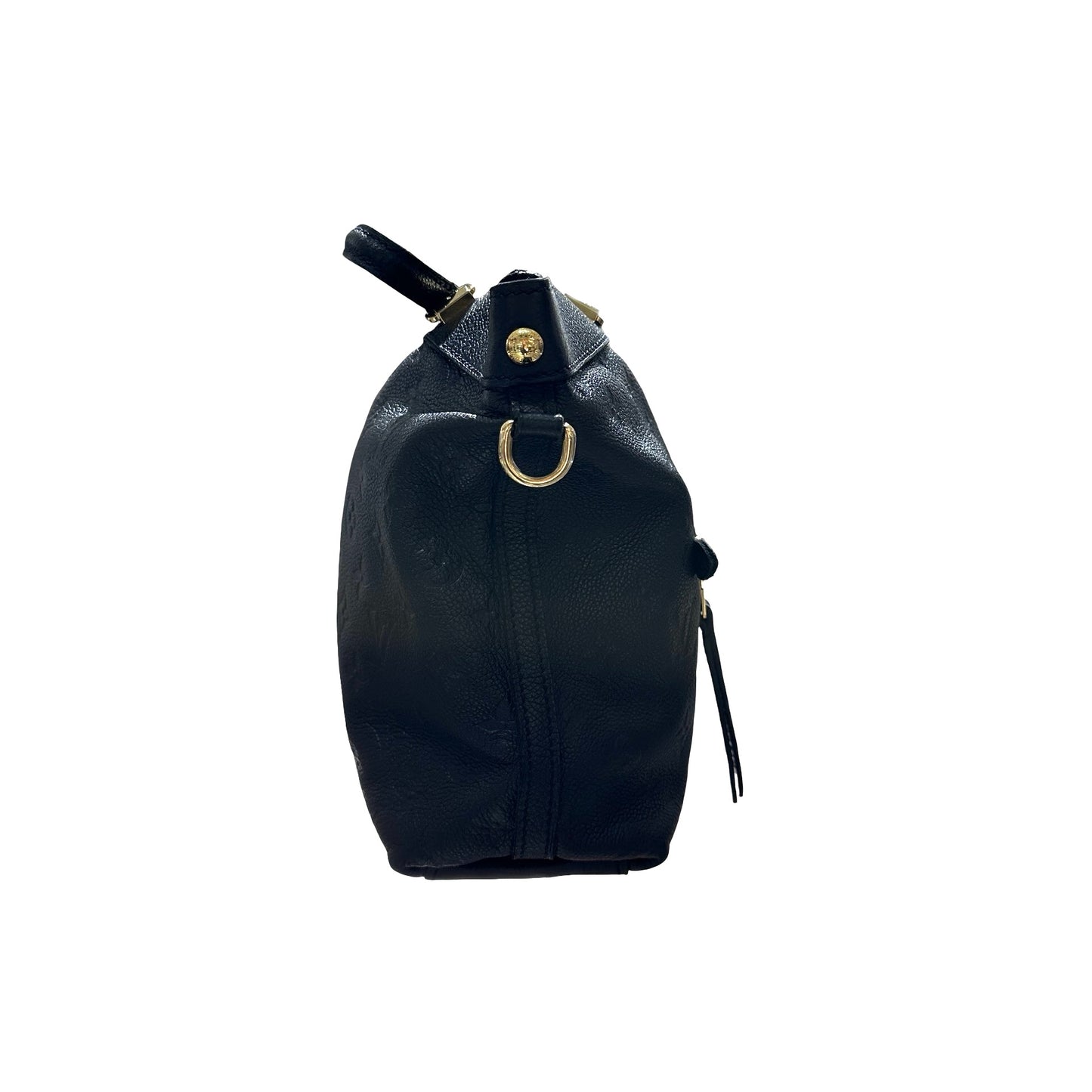 Used Louis Vuitton Calfskin Leather Tote Bag Black GHW